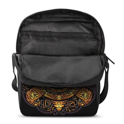 Polynesian Sea Turtle Print Rectangular Crossbody Bag