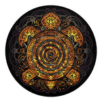 Polynesian Sea Turtle Print Round Blanket