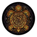 Polynesian Sea Turtle Print Round Floor Mat