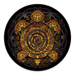 Polynesian Sea Turtle Print Round Floor Mat