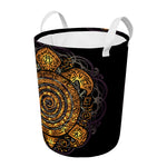 Polynesian Sea Turtle Print Round Laundry Basket