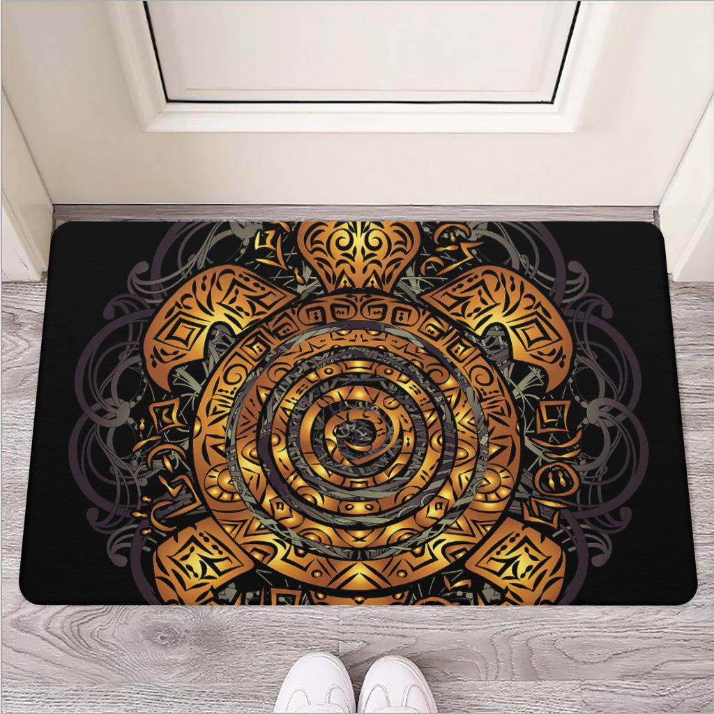 Polynesian Sea Turtle Print Rubber Doormat