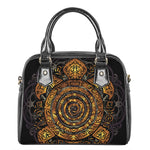 Polynesian Sea Turtle Print Shoulder Handbag