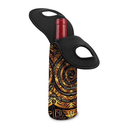 Polynesian Sea Turtle Print Single Neoprene Wine Tote
