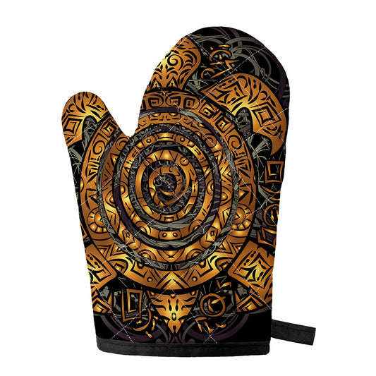 Polynesian Sea Turtle Print Single Oven Mitt