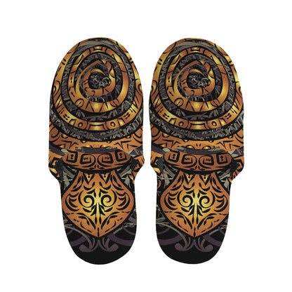 Polynesian Sea Turtle Print Slippers