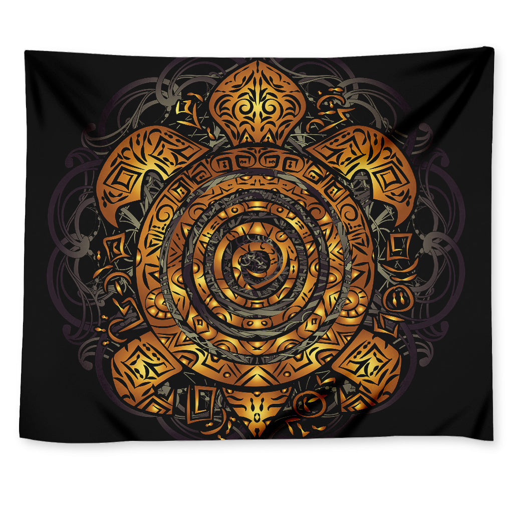 Polynesian Sea Turtle Print Tapestry