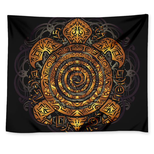 Polynesian Sea Turtle Print Tapestry