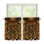 Polynesian Sea Turtle Print Tier Curtains