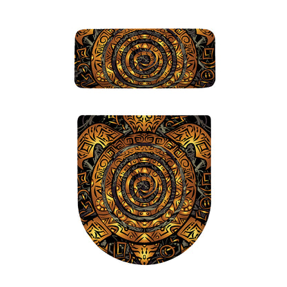 Polynesian Sea Turtle Print Toilet Lid And Tank Cover Set