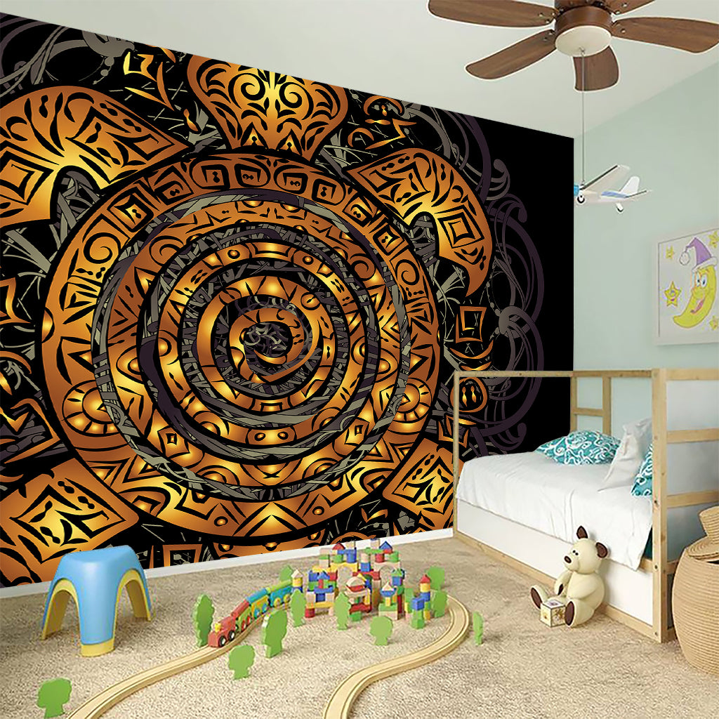 Polynesian Sea Turtle Print Wall Sticker