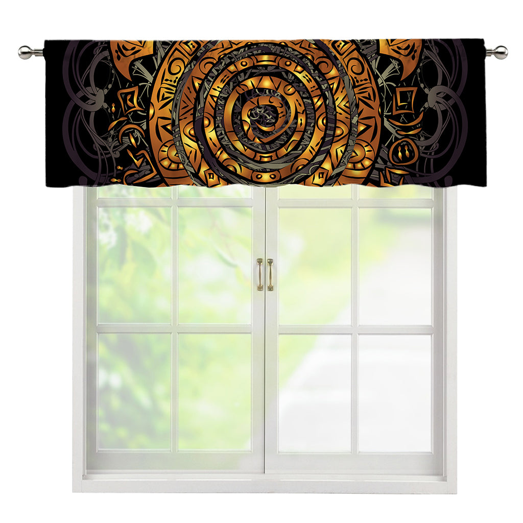 Polynesian Sea Turtle Print Window Valance