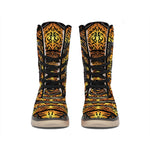 Polynesian Sea Turtle Print Winter Boots