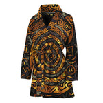 Polynesian Sea Turtle Print Women's Bathrobe