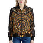 Polynesian Sea Turtle Print Women's Bomber Jacket
