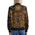 Polynesian Sea Turtle Print Women's Bomber Jacket