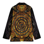 Polynesian Sea Turtle Print Women's Cotton Blazer