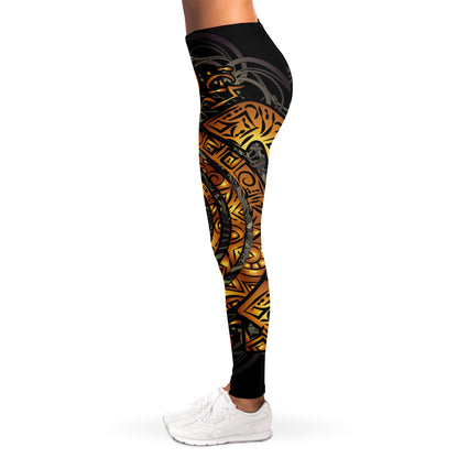 Polynesian Sea Turtle Print Women's Leggings