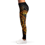 Polynesian Sea Turtle Print Women's Leggings