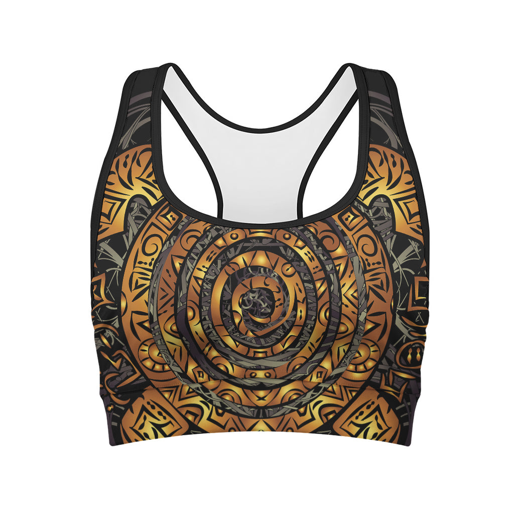 Polynesian Sea Turtle Print Women's Sports Bra