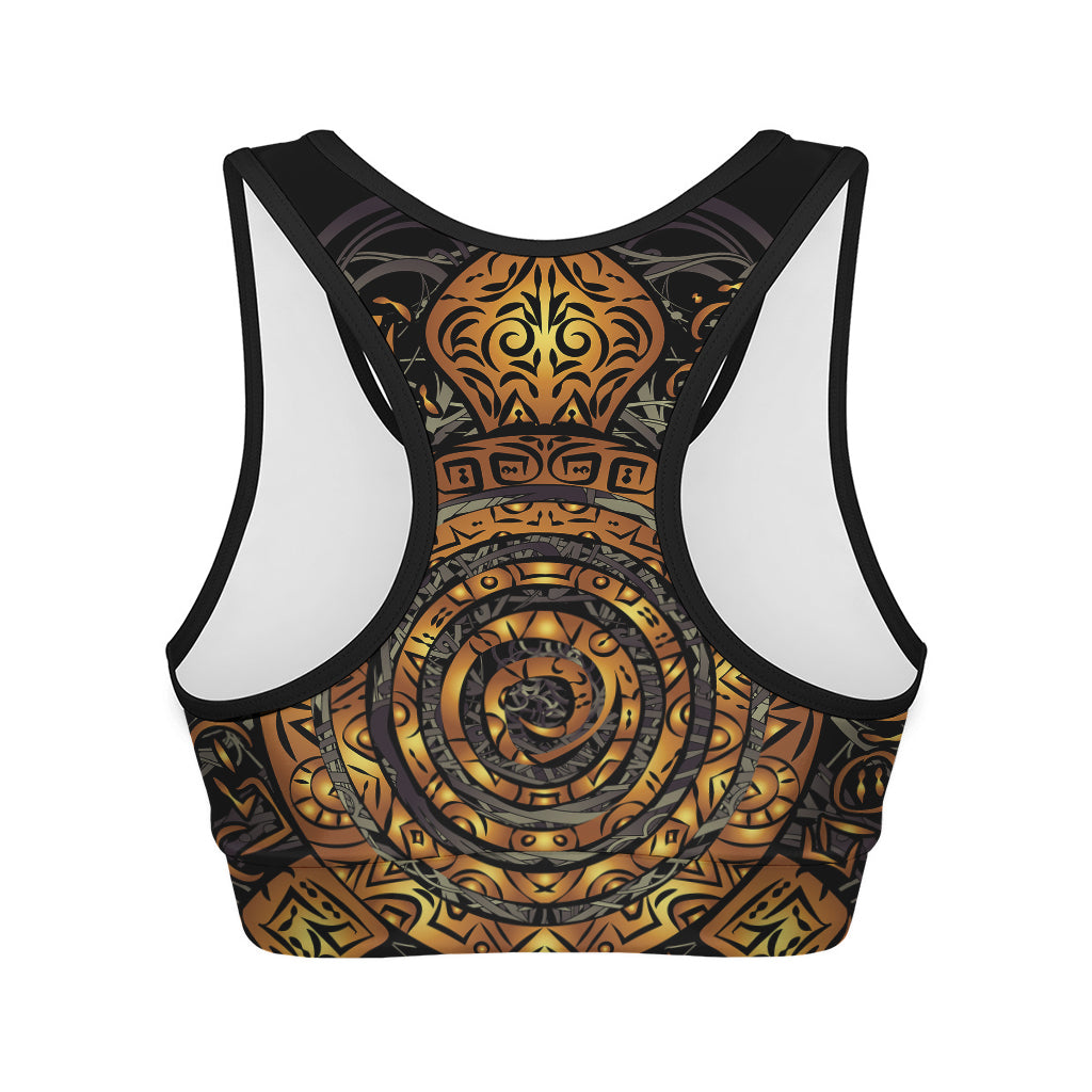Polynesian Sea Turtle Print Women's Sports Bra