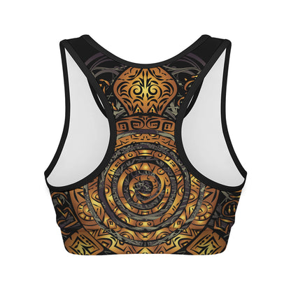 Polynesian Sea Turtle Print Women's Sports Bra
