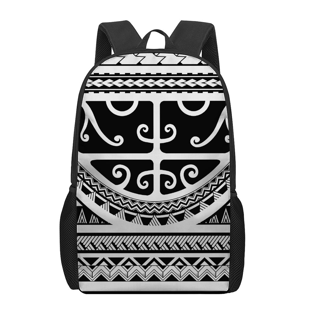 Polynesian Tribal Tattoo Pattern Print 17 Inch Backpack