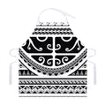 Polynesian Tribal Tattoo Pattern Print Adjustable Apron