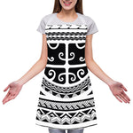 Polynesian Tribal Tattoo Pattern Print Adjustable Apron