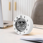Polynesian Tribal Tattoo Pattern Print Alarm Clock
