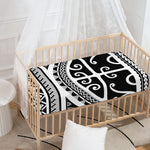 Polynesian Tribal Tattoo Pattern Print Baby Crib Sheet