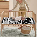 Polynesian Tribal Tattoo Pattern Print Baby Crib Sheet
