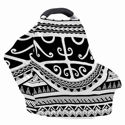 Polynesian Tribal Tattoo Pattern Print Baby Seat Cover