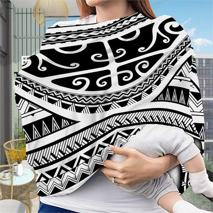 Polynesian Tribal Tattoo Pattern Print Baby Seat Cover