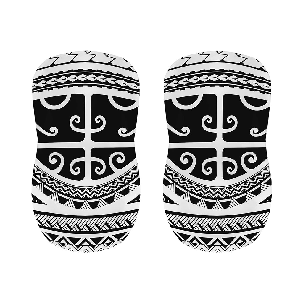 Polynesian Tribal Tattoo Pattern Print Bar Stool Covers