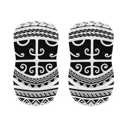 Polynesian Tribal Tattoo Pattern Print Bar Stool Covers
