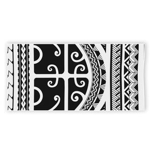 Polynesian Tribal Tattoo Pattern Print Beach Towel