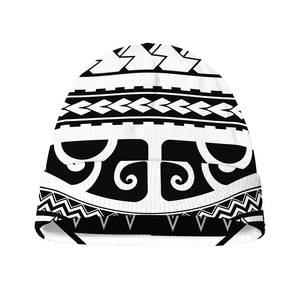 Polynesian Tribal Tattoo Pattern Print Beanie