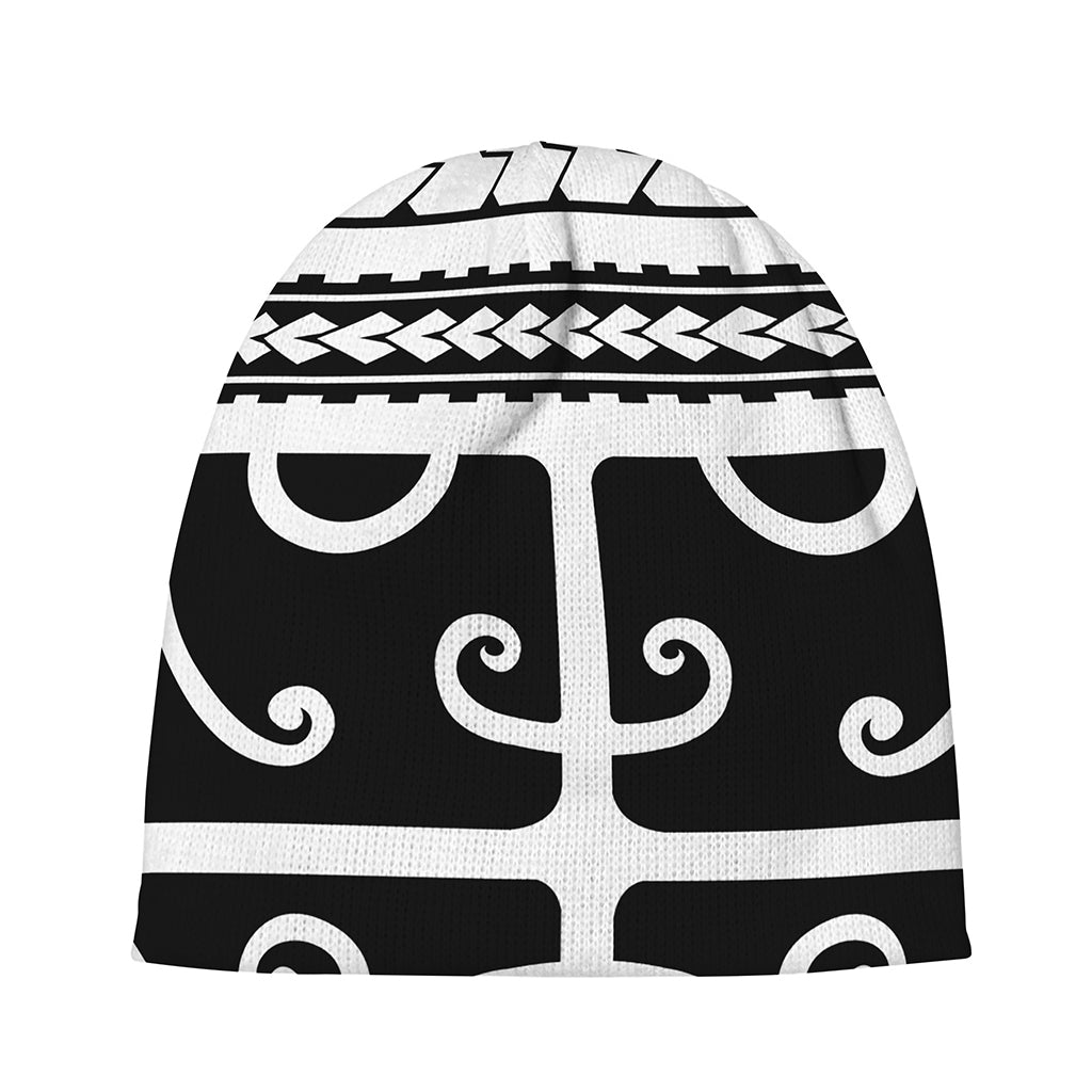 Polynesian Tribal Tattoo Pattern Print Beanie