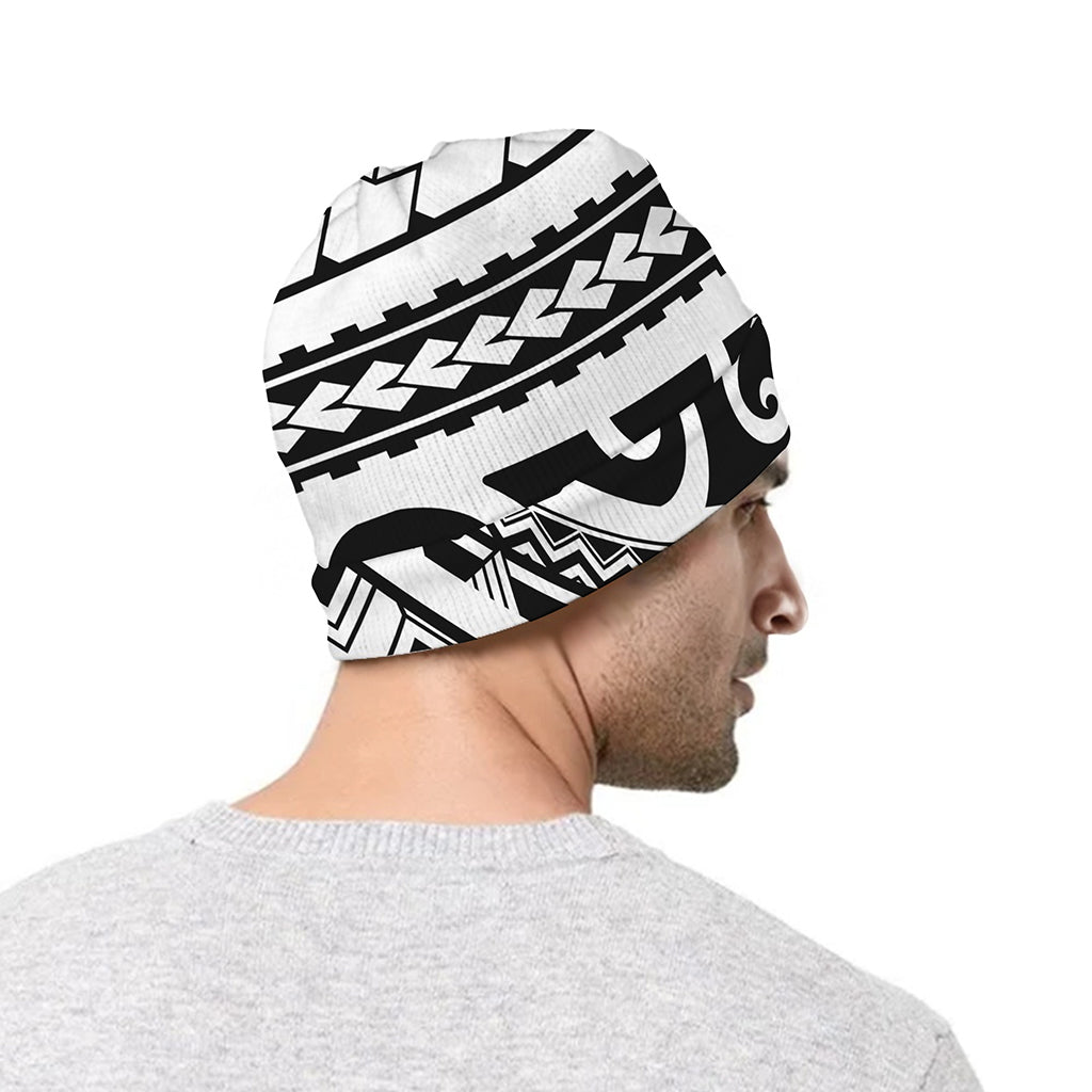 Polynesian Tribal Tattoo Pattern Print Beanie