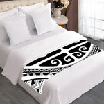 Polynesian Tribal Tattoo Pattern Print Bed Runner