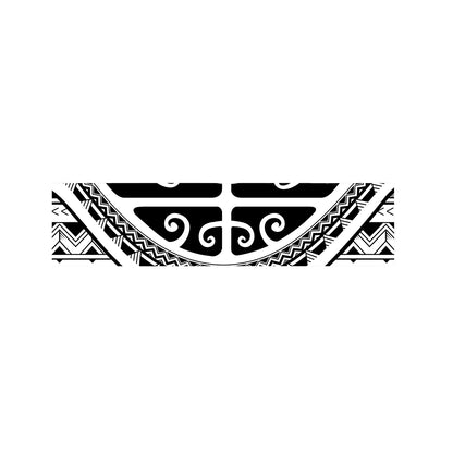 Polynesian Tribal Tattoo Pattern Print Bed Runner