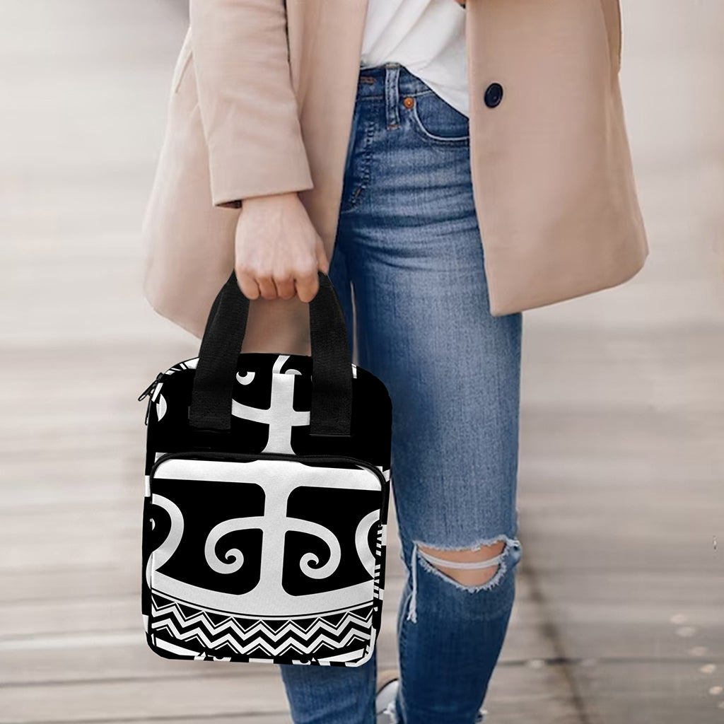 Polynesian Tribal Tattoo Pattern Print Bible Tote Bag