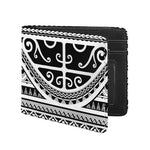 Polynesian Tribal Tattoo Pattern Print Bifold Wallet
