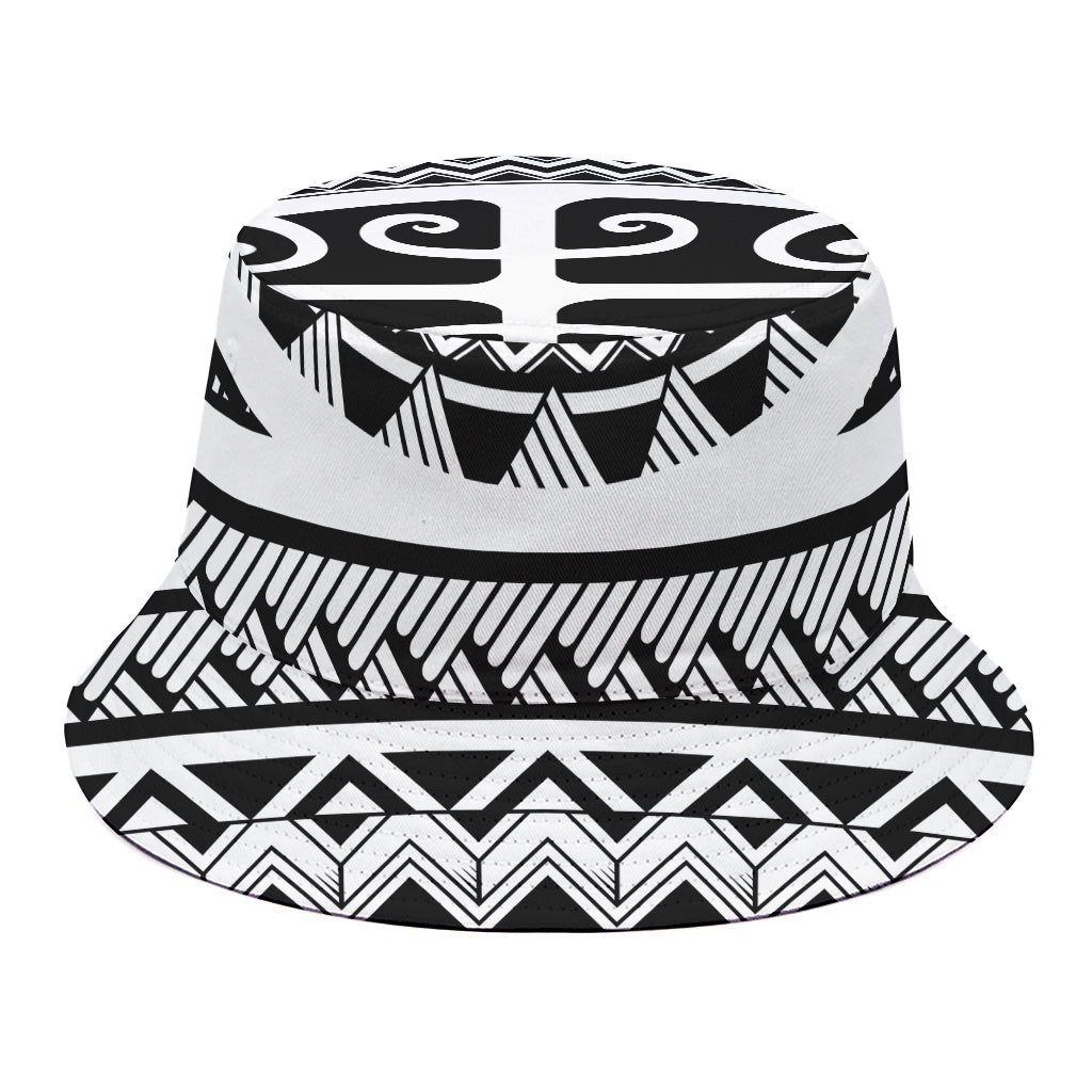 Polynesian Tribal Tattoo Pattern Print Bucket Hat