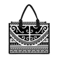 Polynesian Tribal Tattoo Pattern Print Canvas Tote Bag