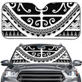 Polynesian Tribal Tattoo Pattern Print Car Windshield Sun Shade