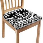 Polynesian Tribal Tattoo Pattern Print Chair Cushion Cover