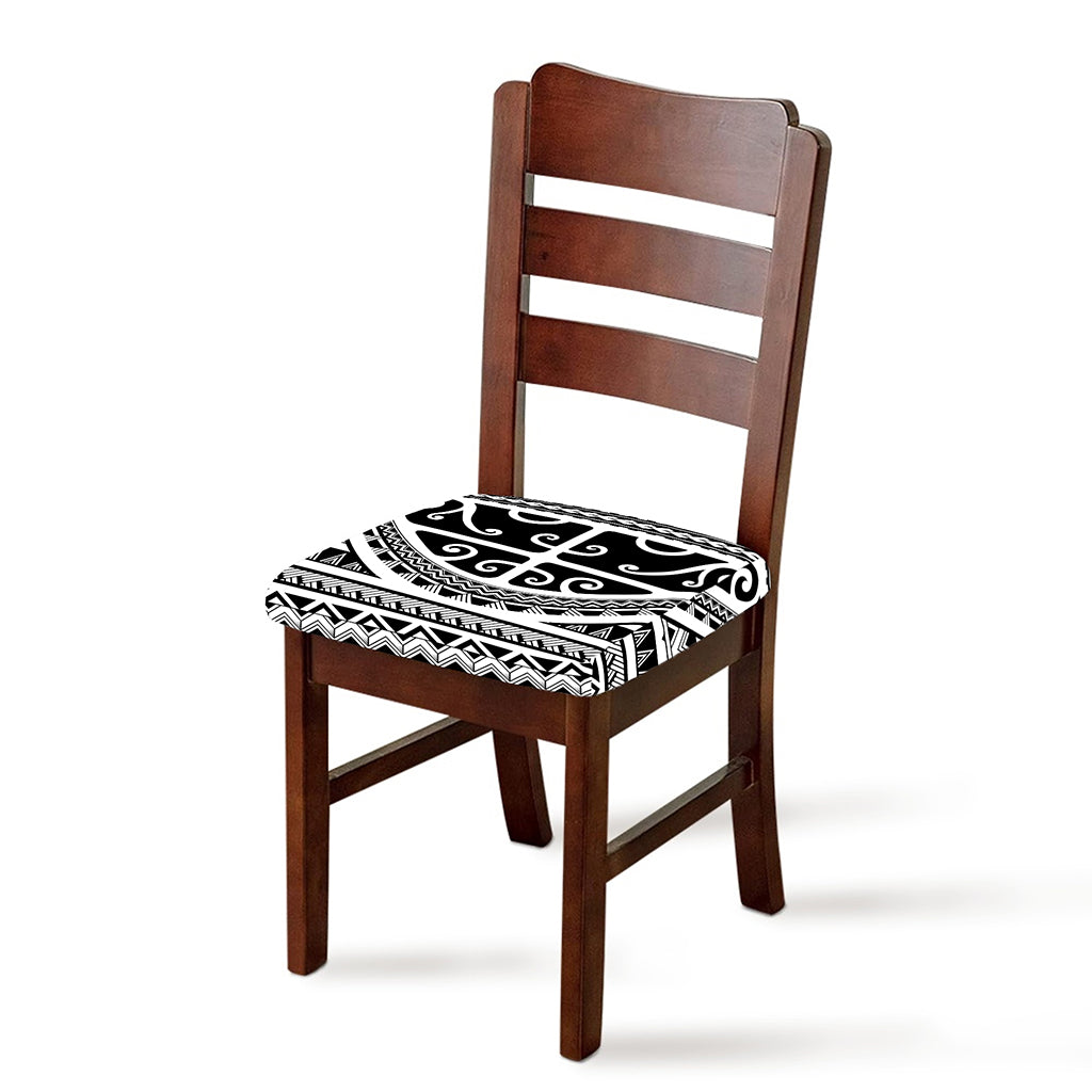 Polynesian Tribal Tattoo Pattern Print Chair Cushion Cover