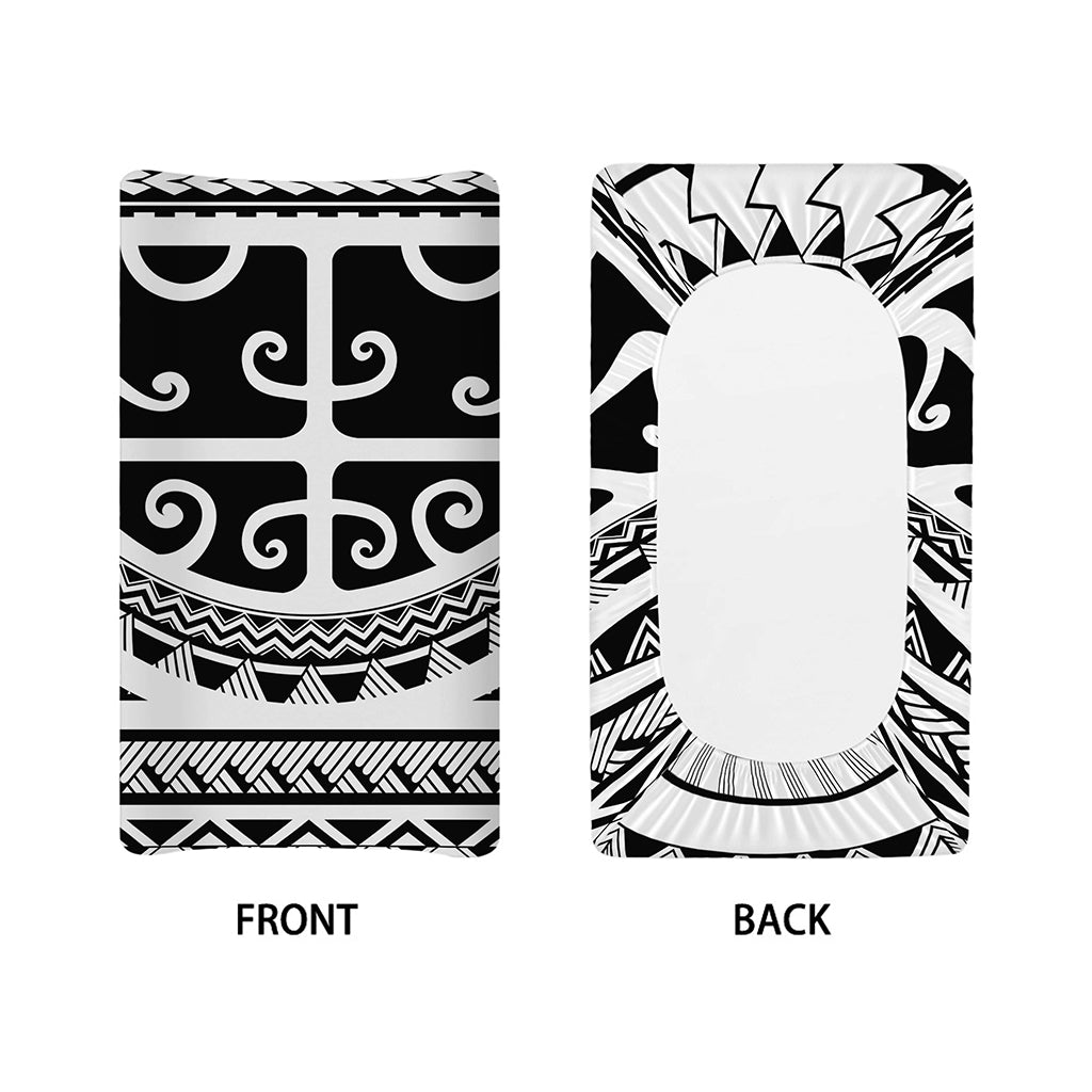 Polynesian Tribal Tattoo Pattern Print Changing Pad Cover